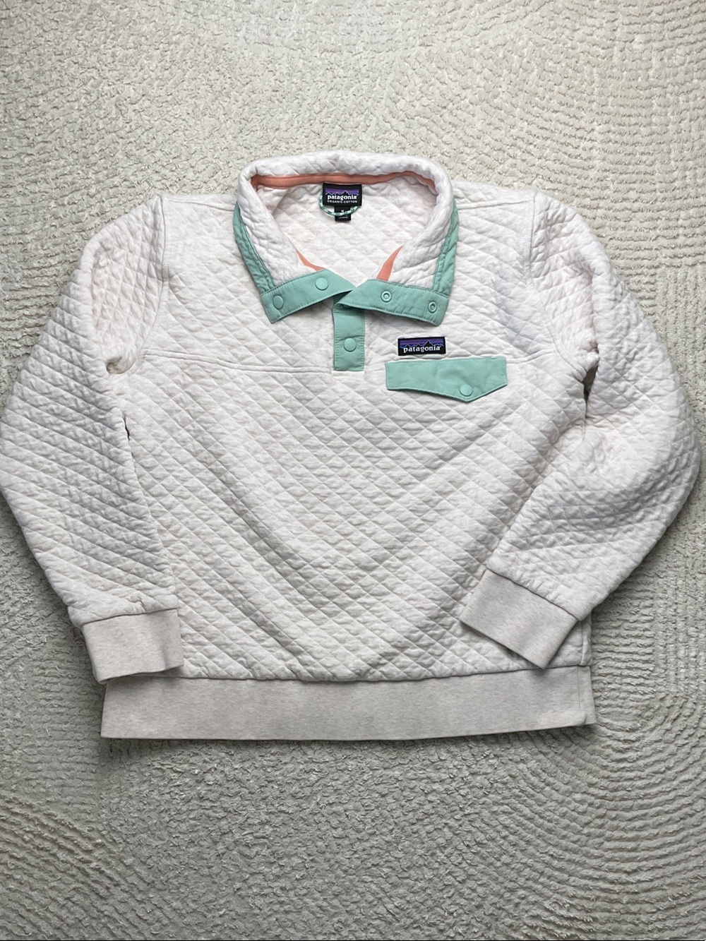 Patagonia Organic Cotton Quilt Snap-T Pullover Women’s Size Medium